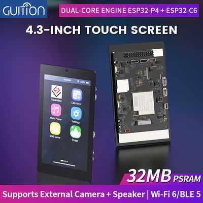 Bom preço. JC4880P443C_I_W Kit de desenvolvimento com tela sensível ao toque IPS de 4,3 polegadas de alto custo-benefício, compatível com plataformas duplas ESP32P4/ESP32-C6 on-line
