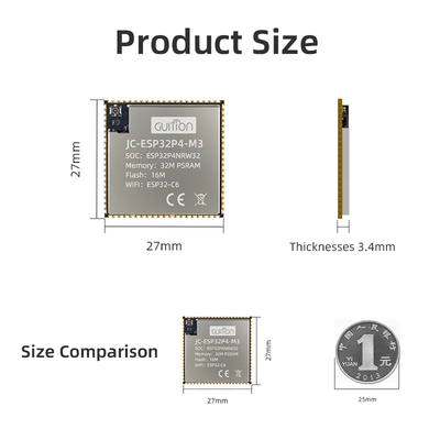 Bom preço. JC-ESP32P4-M3-C6 Silver Gray ESP32 Display Unit 3.3V Operating Voltage for Business Solutions on-line