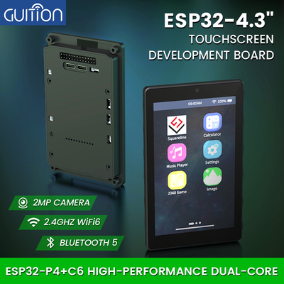 JC4880P443C_I_W_Y Kit Avançado ESP32: Tela Capacitiva 4.3'', WiFi 6 (C6), P4 Dual-Core e Suporte para Câmera